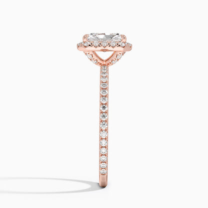 1,50 Karat Radiant Halo Tasarım Tektaş Laboratuvar Pırlanta Yüzük 18K -Celestia - Bold Diamonds