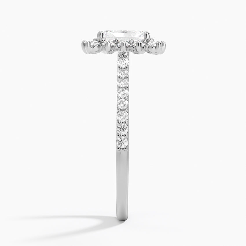 1,50 Karat Radiant Halo Tasarım Tektaş Laboratuvar Pırlanta Yüzük 18K -Seraphina - Bold Diamonds