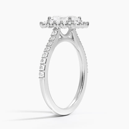 1,50 Karat Radiant Halo Tasarım Tektaş Laboratuvar Pırlanta Yüzük 18K -Seraphina - Bold Diamonds