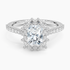 1,50 Karat Radiant Halo Tasarım Tektaş Laboratuvar Pırlanta Yüzük 18K -Seraphina - Bold Diamonds