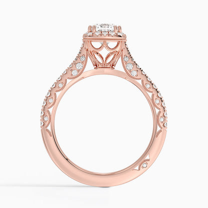 1.60 Karat Cushion Halo Tasarım Tektaş Laboratuvar Pırlanta Yüzük 18K  -Florina - Bold Diamonds