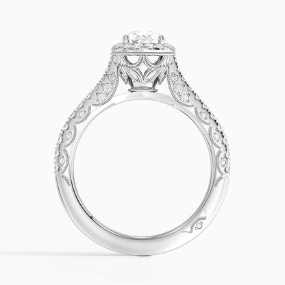 1.60 Karat Damla Halo Tasarım Tektaş Laboratuvar Pırlanta Yüzük  18K -Florina - Bold Diamonds