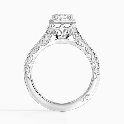 1.60 Karat Emerald Halo Tasarım Tektaş Laboratuvar Pırlanta Yüzük  18K -Florina - Bold Diamonds
