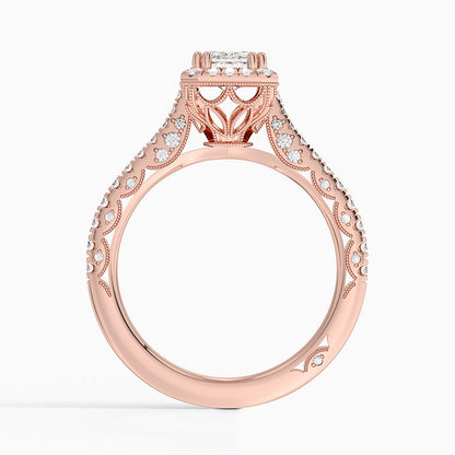 1.60 Karat Emerald Halo Tasarım Tektaş Laboratuvar Pırlanta Yüzük  18K -Florina - Bold Diamonds