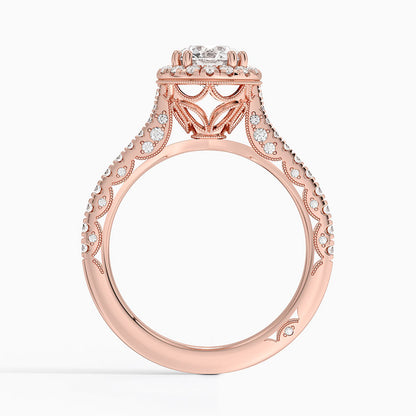 1.60 Karat Halo Tasarım Tektaş Laboratuvar Pırlanta Yüzük 18K  -Florina - Bold Diamonds