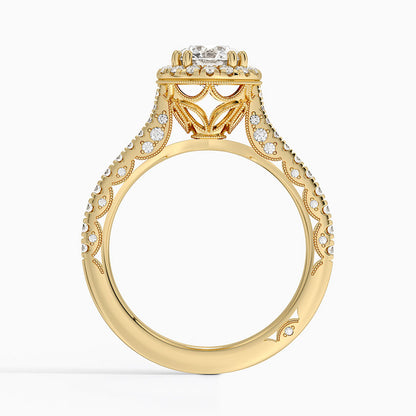 1.60 Karat Halo Tasarım Tektaş Laboratuvar Pırlanta Yüzük 18K  -Florina - Bold Diamonds