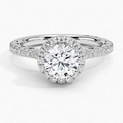 1.60 Karat Halo Tasarım Tektaş Laboratuvar Pırlanta Yüzük 18K  -Florina - Bold Diamonds