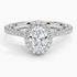 1.60 Karat Oval Halo Tasarım Tektaş Laboratuvar Pırlanta Yüzük -Florina - Bold Diamonds