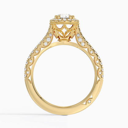 1.60 Karat Oval Halo Tasarım Tektaş Laboratuvar Pırlanta Yüzük -Florina - Bold Diamonds
