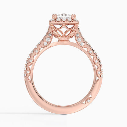 1.60 Karat Prenses Halo Tasarım Tektaş Laboratuvar Pırlanta Yüzük 18K  -Florina - Bold Diamonds