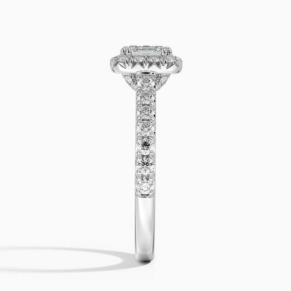 1,75 Karat Asscher Halo Tasarım Tektaş Laboratuvar Pırlanta Yüzük 18K -Aurora - Bold Diamonds