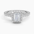 1,75 Karat Emerald Halo Tasarım Tektaş Laboratuvar Pırlanta Yüzük 18K -Aurora - Bold Diamonds
