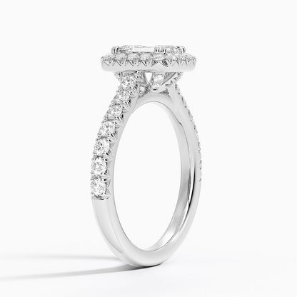 1,75 Karat Emerald Halo Tasarım Tektaş Laboratuvar Pırlanta Yüzük 18K -Aurora - Bold Diamonds