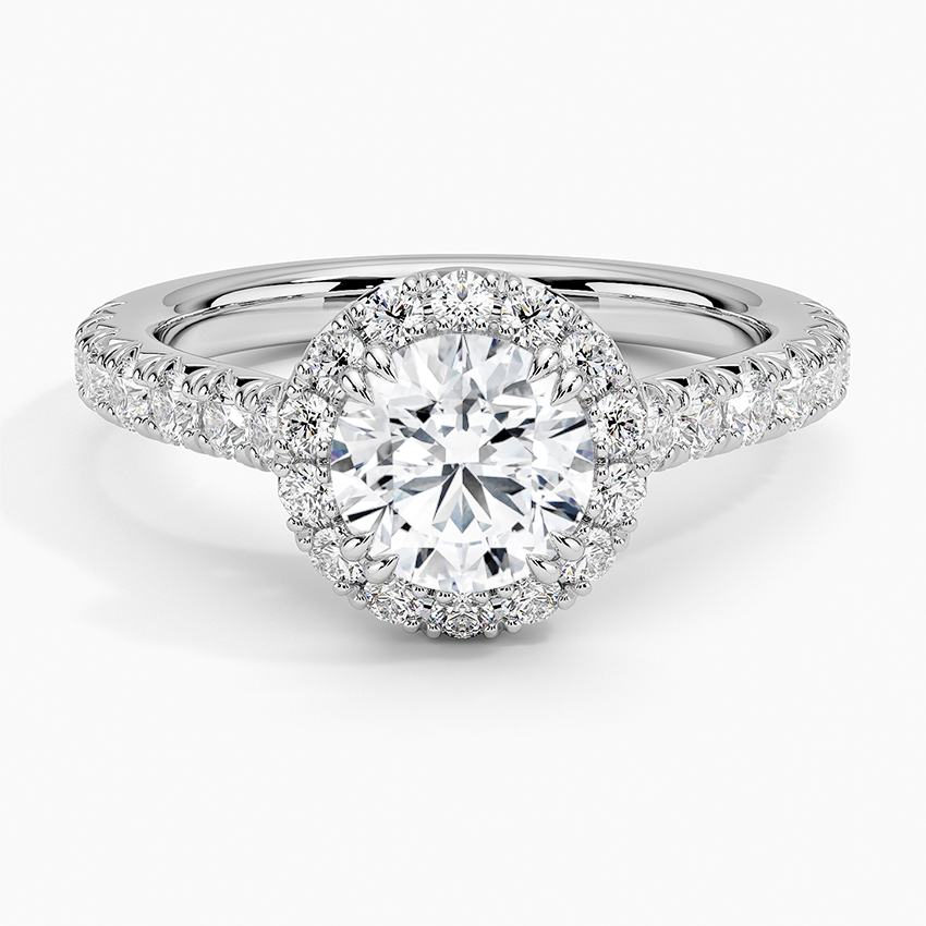 1,75 Karat Halo Tasarım Tektaş Laboratuvar Pırlanta Yüzük 18K -Aurora - Bold Diamonds