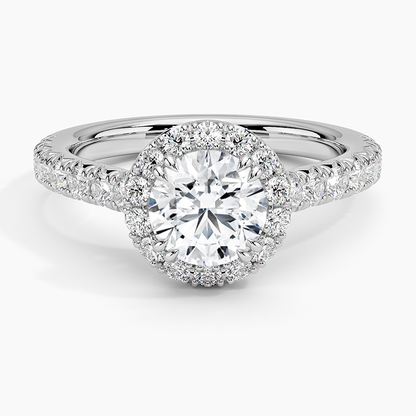 1,75 Karat Halo Tasarım Tektaş Laboratuvar Pırlanta Yüzük 18K -Aurora - Bold Diamonds