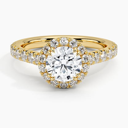 1,75 Karat Halo Tasarım Tektaş Laboratuvar Pırlanta Yüzük 18K -Aurora - Bold Diamonds