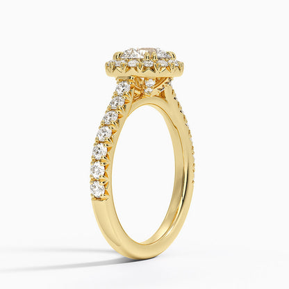 1,75 Karat Halo Tasarım Tektaş Laboratuvar Pırlanta Yüzük 18K -Aurora - Bold Diamonds