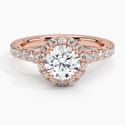 1,75 Karat Halo Tasarım Tektaş Laboratuvar Pırlanta Yüzük 18K -Aurora - Bold Diamonds