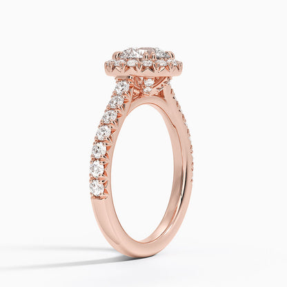 1,75 Karat Halo Tasarım Tektaş Laboratuvar Pırlanta Yüzük 18K -Aurora - Bold Diamonds