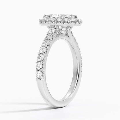 1,75 Karat Marquise Halo Tasarım Tektaş Laboratuvar Pırlanta Yüzük 18K -Aurora - Bold Diamonds