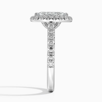 1,75 Karat Marquise Halo Tasarım Tektaş Laboratuvar Pırlanta Yüzük 18K -Aurora - Bold Diamonds