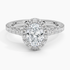 1,75 Karat Oval Halo Tasarım Tektaş Laboratuvar Pırlanta Yüzük 18K -Aurora - Bold Diamonds