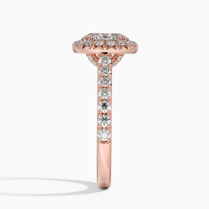 1,75 Karat Oval Halo Tasarım Tektaş Laboratuvar Pırlanta Yüzük 18K -Aurora - Bold Diamonds