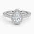 1,75 Karat Pear Halo Tasarım Tektaş Laboratuvar Pırlanta Yüzük 18K -Aurora - Bold Diamonds