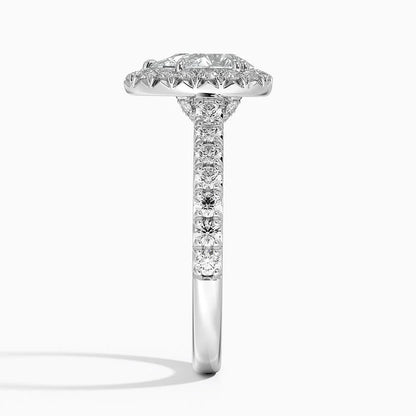 1,75 Karat Pear Halo Tasarım Tektaş Laboratuvar Pırlanta Yüzük 18K -Aurora - Bold Diamonds