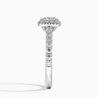 1,75 Karat Prenses Halo Tasarım Tektaş Laboratuvar Pırlanta Yüzük 18K - Aurora - Bold Diamonds