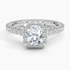 1,75 Karat Radiant Halo Tasarım Tektaş Laboratuvar Pırlanta Yüzük 18K -Aurora - Bold Diamonds
