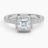 1.80 Karat  Asscher Halo Tasarım Tektaş Laboratuvar Pırlanta Yüzük 18k  -Ornara - Bold Diamonds