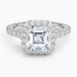 1,80 Karat Asscher Halo Tasarım Tektaş Laboratuvar Pırlanta Yüzük 18K - Stellara - Bold Diamonds