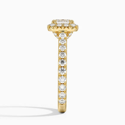 1,80 Karat Asscher Halo Tasarım Tektaş Laboratuvar Pırlanta Yüzük 18K - Stellara - Bold Diamonds