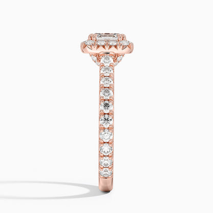1,80 Karat Asscher Halo Tasarım Tektaş Laboratuvar Pırlanta Yüzük 18K - Stellara - Bold Diamonds