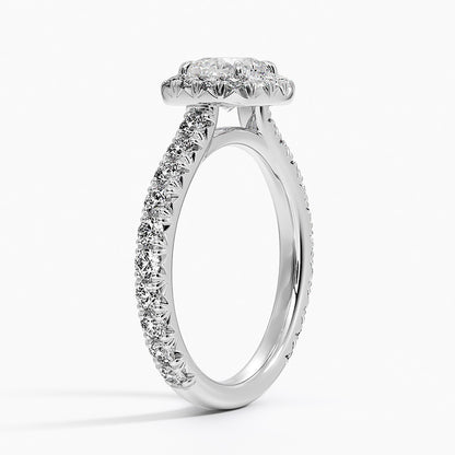 1.80 Karat  Cushion Halo Tasarım Tektaş Laboratuvar Pırlanta Yüzük 18k  -Ornara - Bold Diamonds