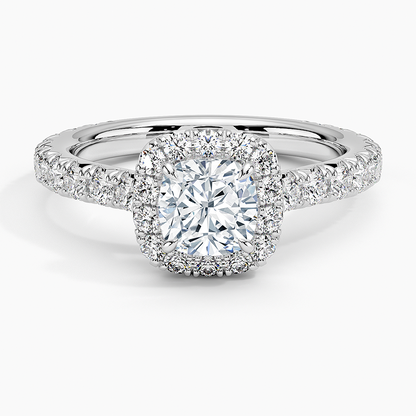 1.80 Karat  Cushion Halo Tasarım Tektaş Laboratuvar Pırlanta Yüzük 18k  -Ornara - Bold Diamonds