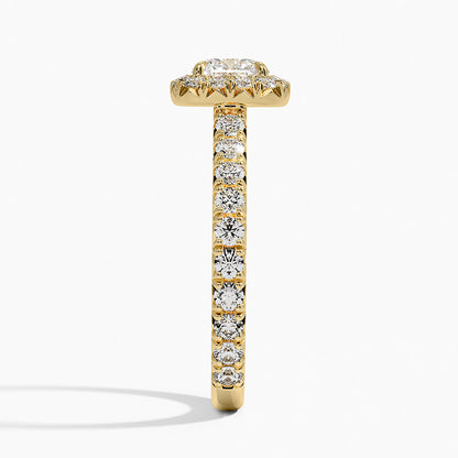 1.80 Karat  Cushion Halo Tasarım Tektaş Laboratuvar Pırlanta Yüzük 18k  -Ornara - Bold Diamonds