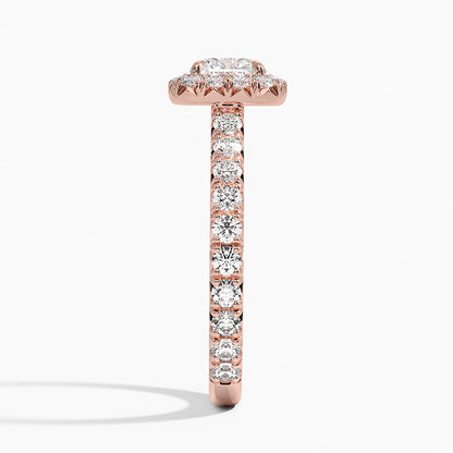 1.80 Karat  Cushion Halo Tasarım Tektaş Laboratuvar Pırlanta Yüzük 18k  -Ornara - Bold Diamonds