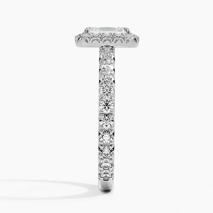 1.80 Karat  Emerald Halo Tasarım Tektaş Laboratuvar Pırlanta Yüzük 18k  -Ornara - Bold Diamonds