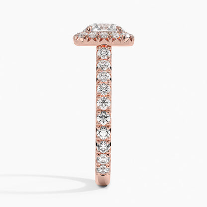 1.80 Karat  Halo Tasarım Tektaş Laboratuvar Pırlanta Yüzük 18k  -Ornara - Bold Diamonds