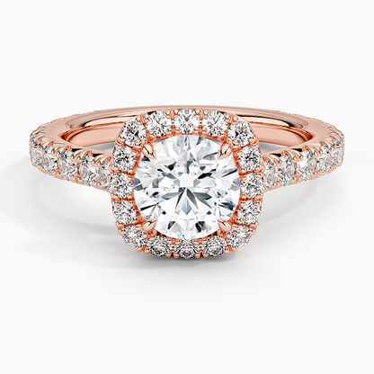 1.80 Karat  Halo Tasarım Tektaş Laboratuvar Pırlanta Yüzük 18k  -Ornara - Bold Diamonds