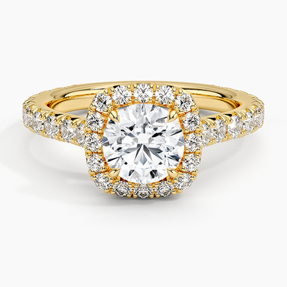 1.80 Karat  Halo Tasarım Tektaş Laboratuvar Pırlanta Yüzük 18k  -Ornara - Bold Diamonds