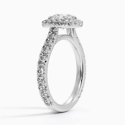 1.80 Karat  Halo Tasarım Tektaş Laboratuvar Pırlanta Yüzük 18k  -Ornara - Bold Diamonds