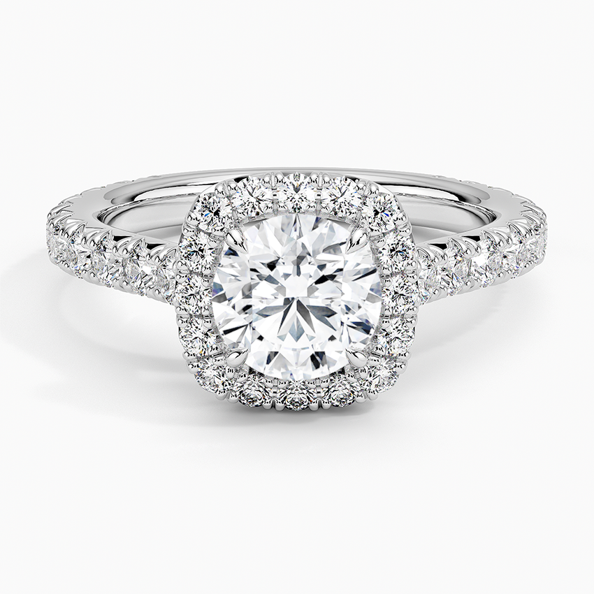 1.80 Karat  Halo Tasarım Tektaş Laboratuvar Pırlanta Yüzük 18k  -Ornara - Bold Diamonds