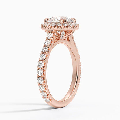 1,80 Karat Halo Tasarım Tektaş Laboratuvar Pırlanta Yüzük 18K - Stellara - Bold Diamonds