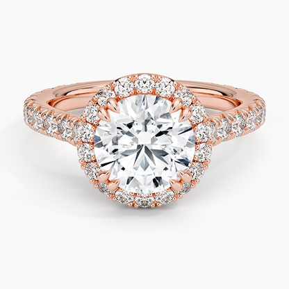 1,80 Karat Halo Tasarım Tektaş Laboratuvar Pırlanta Yüzük 18K - Stellara - Bold Diamonds