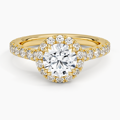 1,80 Karat Halo Tasarım Tektaş Laboratuvar Pırlanta Yüzük 18K - Stellara - Bold Diamonds