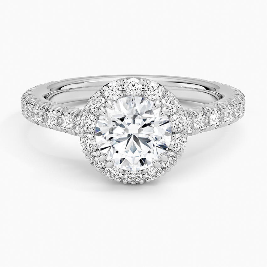 1,80 Karat Halo Tasarım Tektaş Laboratuvar Pırlanta Yüzük 18K - Stellara - Bold Diamonds