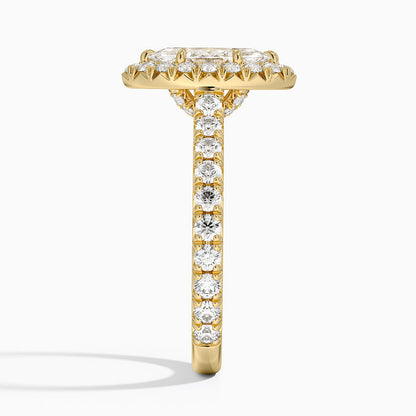 1,80 Karat Marquise Halo Tasarım Tektaş Laboratuvar Pırlanta Yüzük 18K - Stellara - Bold Diamonds